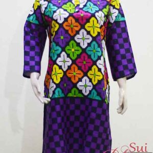 Stitched Khaddar Kurti in Purple Color