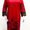 Stitched-Kurti-in-Red-Linen