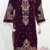stylish Stitched mirror work and embroidered kameez- winter collection